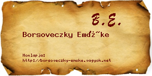 Borsoveczky Emőke névjegykártya